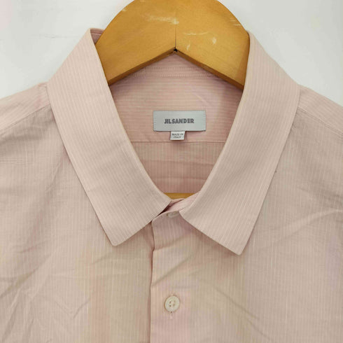 ジルサンダー JIL SANDER イタリア製 ストライプ コットンリネン シャツ メンズ import:M