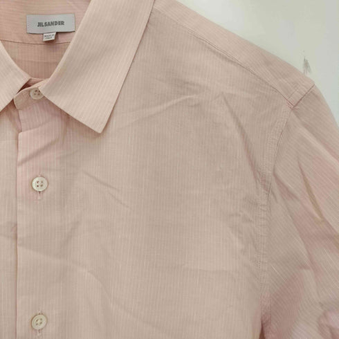 ジルサンダー JIL SANDER イタリア製 ストライプ コットンリネン シャツ メンズ import:M