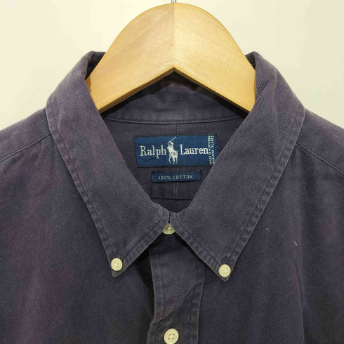 ラルフローレン RALPH LAUREN スモールポニー刺繍 ボタンダウンン長袖シャツ ロング丈 メンズ