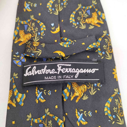 サルヴァトーレフェラガモ Salvatore Ferragamo 総柄シルクネクタイ メンズ
