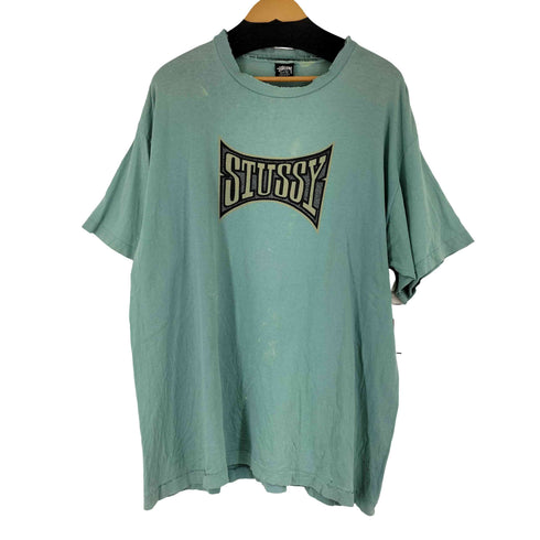 ステューシー Stussy 80s USA製 old 黒タグ R無 両面プリントクルーネックTシャツ メンズ JPN:XL