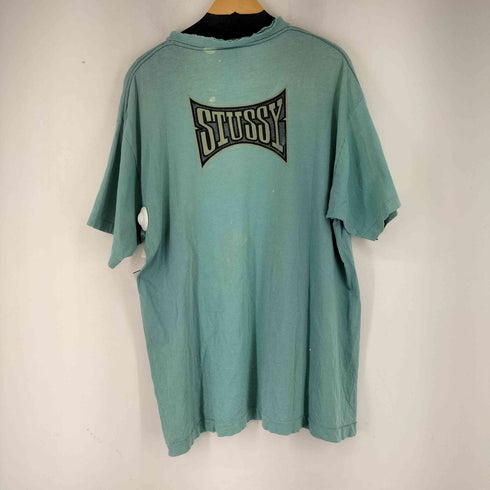 ステューシー Stussy 80s USA製 old 黒タグ R無 両面プリントクルーネックTシャツ メンズ JPN:XL