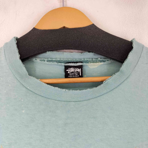 ステューシー Stussy 80s USA製 old 黒タグ R無 両面プリントクルーネックTシャツ メンズ JPN:XL