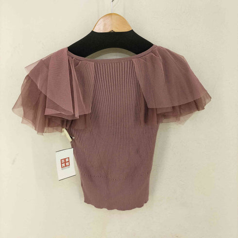 スナイデル snidel フリルチュールスリーブニットプルオーバー レディース ONE SIZE