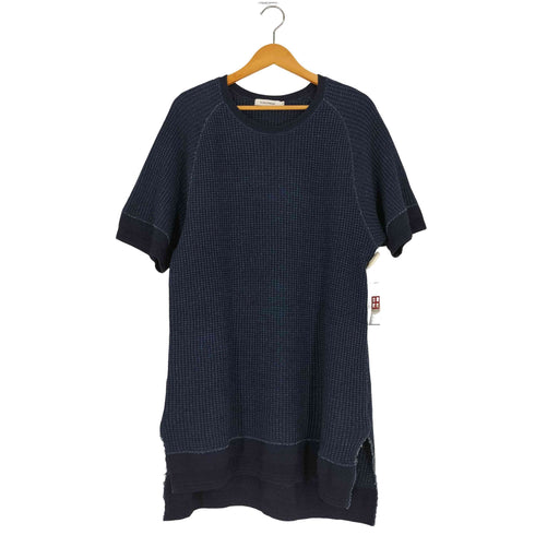アイディーデイリーウェア ID DAILYWEAR ワッフル サーマル ロング サイドスリット Tシャツ メンズ JPN:3