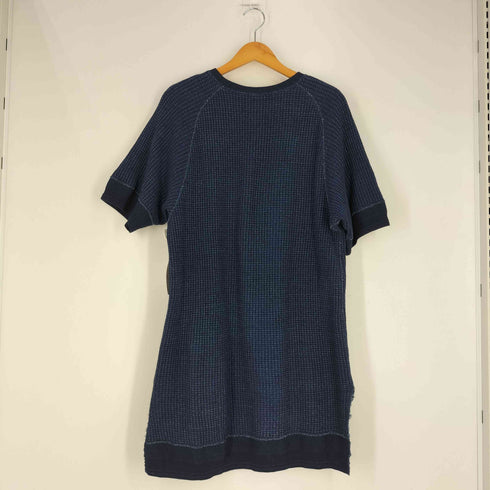 アイディーデイリーウェア ID DAILYWEAR ワッフル サーマル ロング サイドスリット Tシャツ メンズ JPN:3