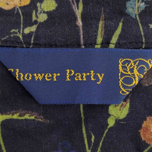 シャワーパーティ shower party 花柄 シアー スキッパーシャツ レディース JPN:1