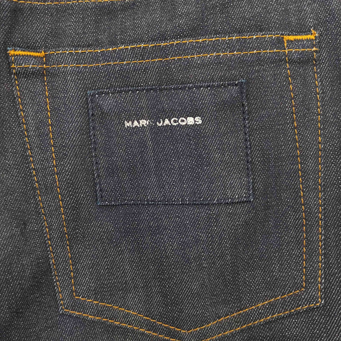 マークジェイコブス MARC JACOBS イタリア製 ロゴプリント リブニット切り替え デニム メンズ 48