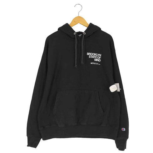 チャンピオン Champion REVERSE WEAVE 青単復刻 プリント プルオーバーパーカー メンズ import:L