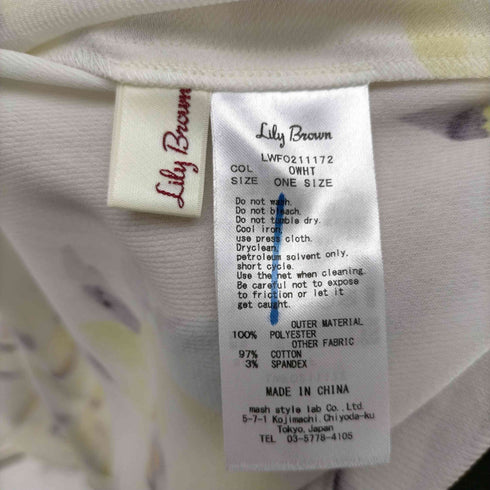 リリーブラウン Lily Brown フローラルボリューミーワンピース レディース ONE SIZE