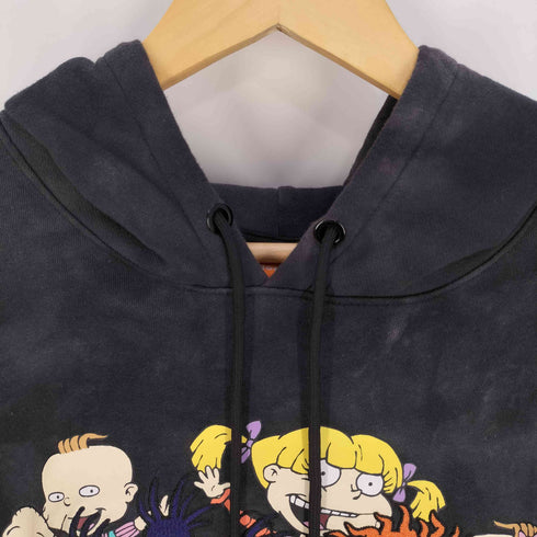 キャラクター 刺繍 タイダイ プルオーバーパーカー メンズ import:XL
