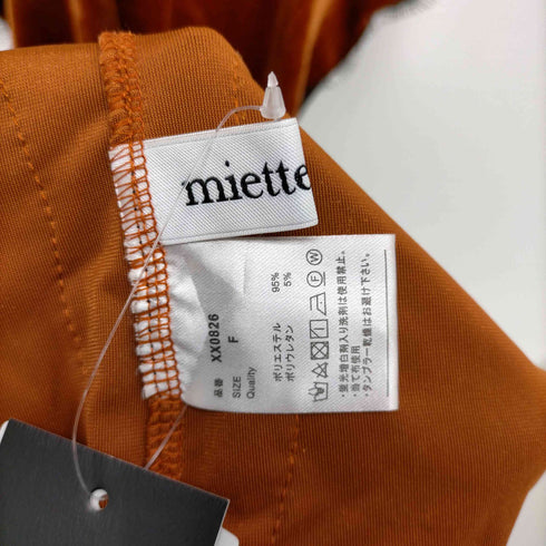 ミエット miette ベルベットキャミワンピース レディース FREE