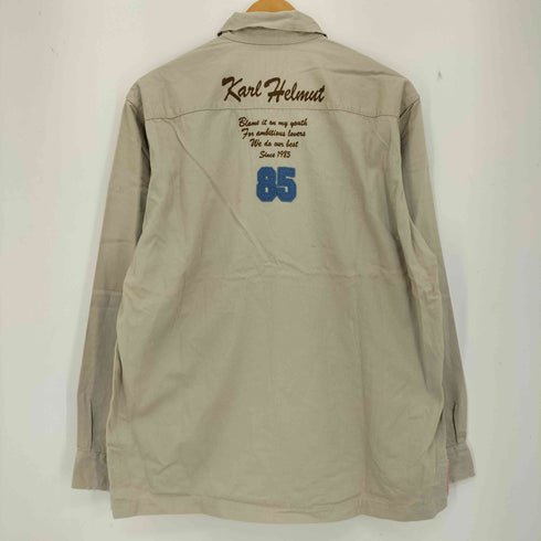 カールヘルム Karl Helmut 裏地ボーダー ワッペン ワークシャツ メンズ JPN:M