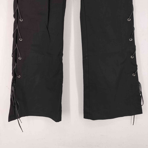 レースアップフレアパンツ レディース M