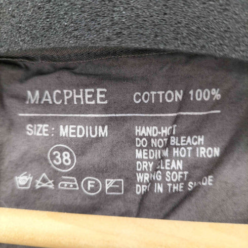 マカフィー MACPHEE ノーカラー ジップアップブルゾン レディース JPN:38
