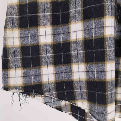 ケネスフィールド KENNETH FIELD ROOMY SHIRTS NEL CHECK ネルチェック ハーフボタン ルーミーシャツ メンズ import:XL