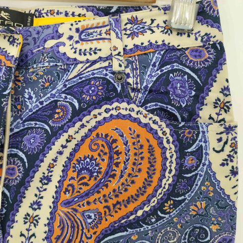 エトロミラノ ETRO MILANO イタリア製 ペイズリー柄 カジュアルパンツ レディース 40