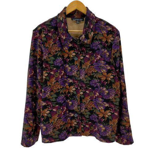 ブリッグスニューヨーク BRIGGS NEW YORK フラワー総柄シャツ レディース import:L