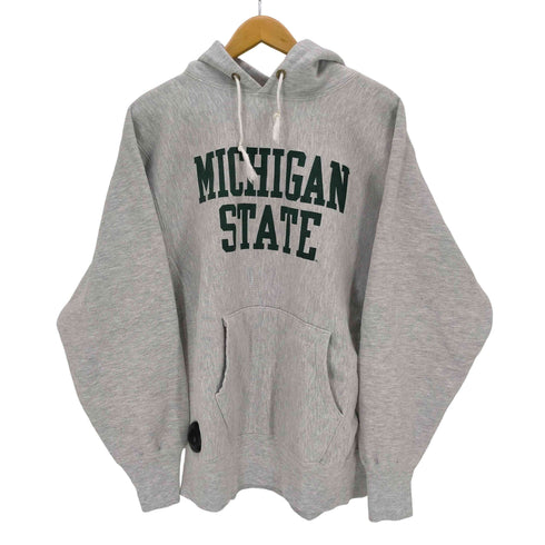 チャンピオン Champion USA製 刺繍タグ reverse weave フーディmichigan state カレッジパーカー メンズ JPN:XL
