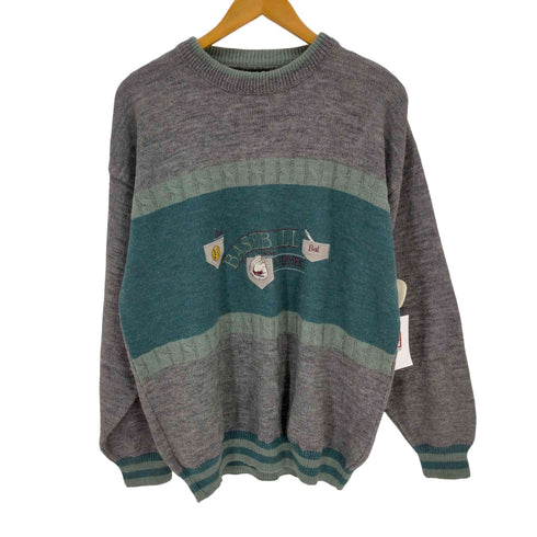 RIBOT イタリア製 ベースボール刺繍ニット メンズ import:L