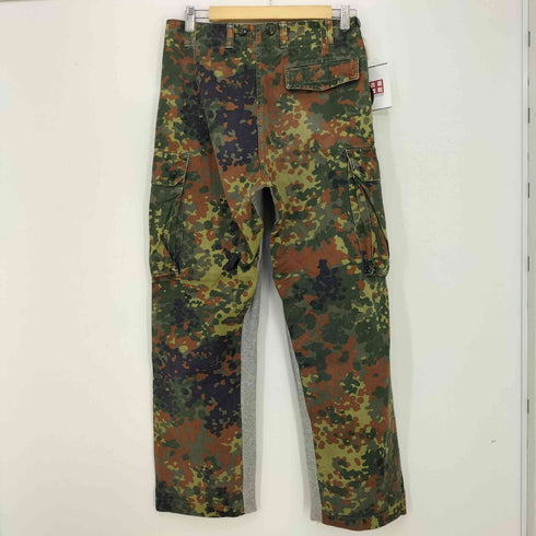 ATMOSPHERE ドイツ軍 フレクターカモ 1タック リブ切り替え ミリタリー カーゴパンツ リメイク メンズ M