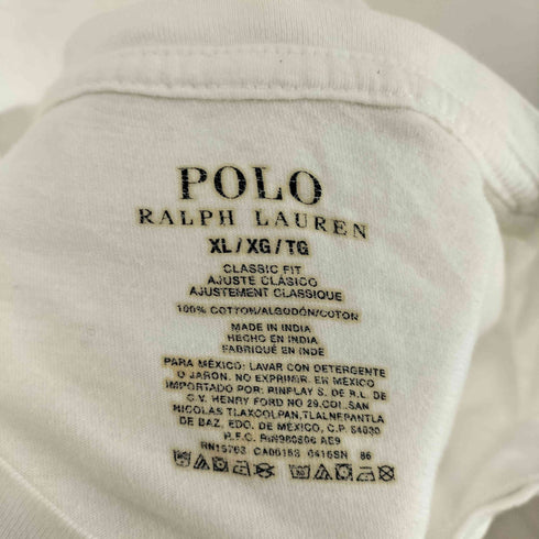 ポロラルフローレン POLO RALPH LAUREN 裾ポニー刺繍VネックTシャツ メンズ XL