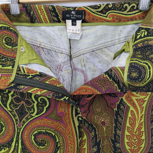エトロミラノ ETRO MILANO イタリア製 総柄 カジュアルパンツ レディース 38