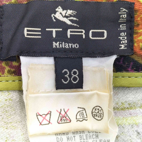 エトロミラノ ETRO MILANO イタリア製 総柄 カジュアルパンツ レディース 38