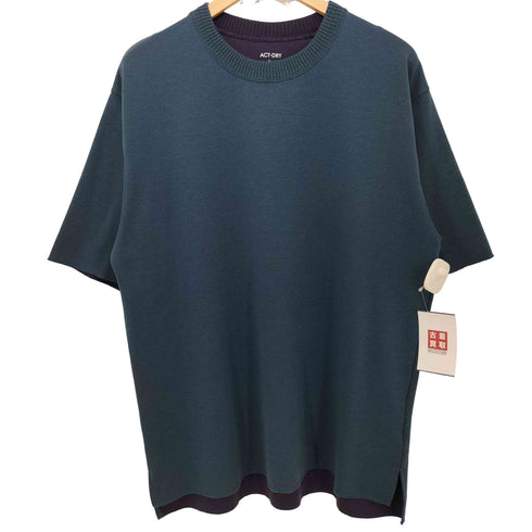 ユナイテッドアローズグリーンレーベルリラクシング UNITED ARROWS green label relaxing 2022SS CSM デオセル ダブルフェイス クルーネック 半袖 カットソー ACT-DRY S/S TEE メンズ JPN:L