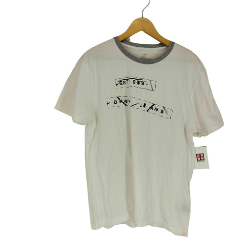 ダナキャランニューヨークジーンズ DKNY JEANS レタープリントTシャツ メンズ XL
