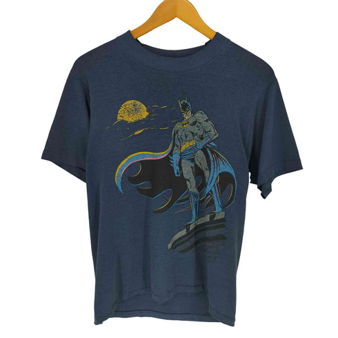 アディダス adidas 80s USA製 袖 裾シングル キャラクタープリント 半袖Tシャツ カットソー メンズ M