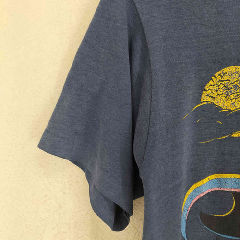 アディダス adidas 80s USA製 袖 裾シングル キャラクタープリント 半袖Tシャツ カットソー メンズ M