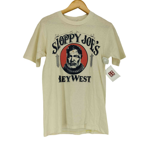 80~90s 袖 裾シングル 企業ロゴプリント 半袖Tシャツ カットソー メンズ