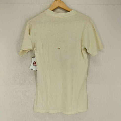 80~90s 袖 裾シングル 企業ロゴプリント 半袖Tシャツ カットソー メンズ