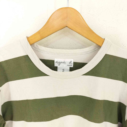 アニエスベー agnes b. PARIS クルーネック ボーダー S/S Tシャツ レディース JPN:2