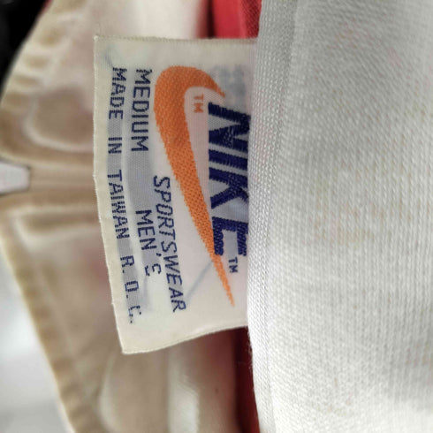 ナイキ NIKE 70~80s オレンジタグ バイカラー ワンポイント刺繍 ハイネックトラックジャケット メンズ JPN:M