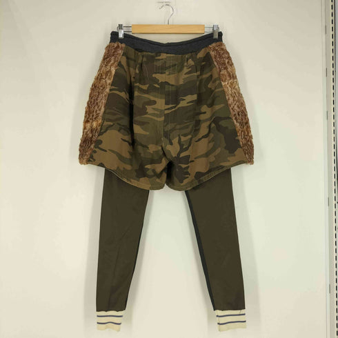 MonoRis 異素材切替 ドッキング サルエルパンツ メンズ