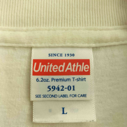ユナイテッドアスレ UNITED ATHLE ×TOWER RECORDS タワーレコード コラボ SYNCHRO THE MUSIC 劇場版 キャラクタープリント 半袖 Tシャツ メンズ JPN:L