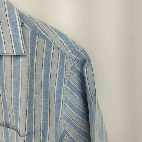 ギャップ Gap リネン混 ストライプ 半袖開襟シャツ RELAXED メンズ import:S