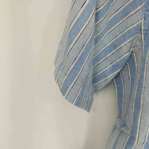 ギャップ Gap リネン混 ストライプ 半袖開襟シャツ RELAXED メンズ import:S