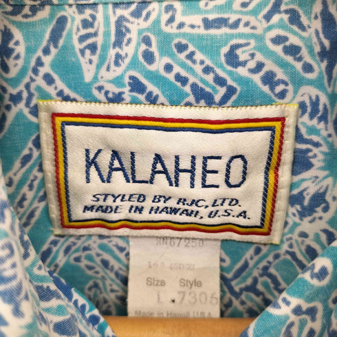 カラヘオ KALAHEO 90s ハワイ製 S/Sプルオーバーシャツ メンズ import:L
