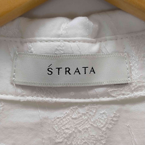 エストラータ STRATA エンブロイダリースカラップシャツ レディース FREE