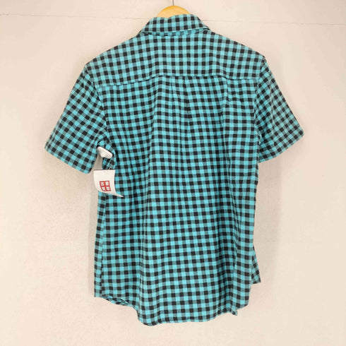 ステューシー Stussy 00S バイカラー切替ギンガムチェック半袖ネルシャツ メンズ M