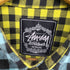 ステューシー Stussy 00S バイカラー切替ギンガムチェック半袖ネルシャツ メンズ M