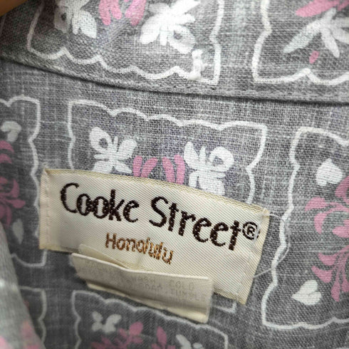 クックストリート Cooke Street 90-00s USA製 総柄アロハシャツ ボタンダウン プルオーバー メンズ import:M