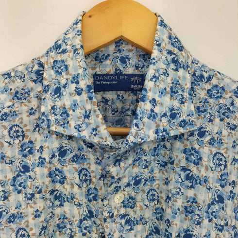 BARBA DANDYLIFE 花柄 チェックシャツ メンズ 42