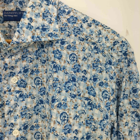 BARBA DANDYLIFE 花柄 チェックシャツ メンズ 42