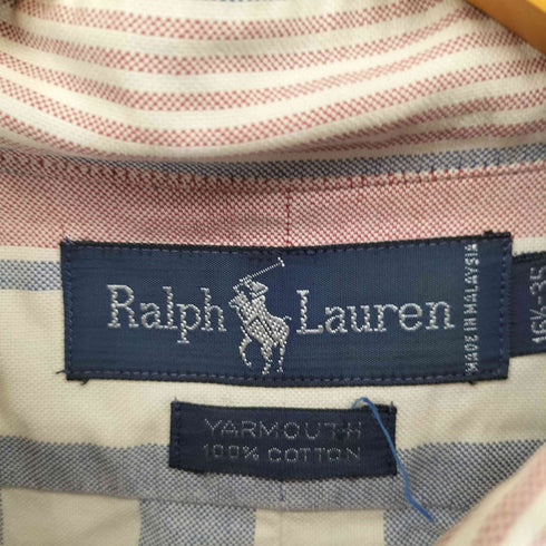ラルフローレン RALPH LAUREN 90S YARMOUTH ポニー刺繍ストライプL/S BDシャツ メンズ 161/2