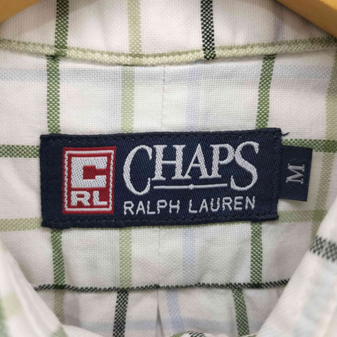 チャップスラルフローレン CHAPS RALPH LAUREN ロゴ刺繍 ボタンダウンチェックシャツ メンズ M