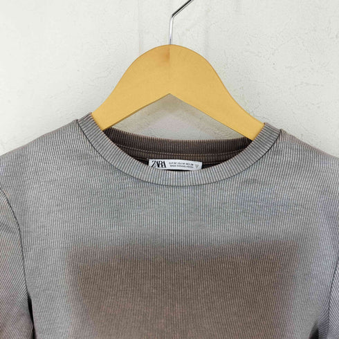 ザラ ZARA グラデーション クロップド ロングスリーブTシャツ Y2K レディース import:M